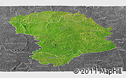 Satellite Panoramic Map of Bouna, desaturated