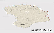 Shaded Relief Panoramic Map of Bouna, cropped outside