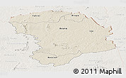 Shaded Relief Panoramic Map of Bouna, lighten
