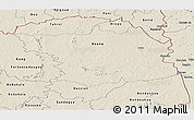 Shaded Relief Panoramic Map of Bouna