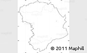 Blank Simple Map of Bouna, cropped outside, no labels