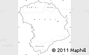 Blank Simple Map of Bouna, cropped outside