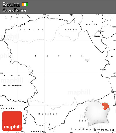 Blank Simple Map of Bouna