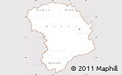 Classic Style Simple Map of Bouna, cropped outside