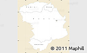 Classic Style Simple Map of Bouna, single color outside