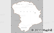 Gray Simple Map of Bouna, cropped outside