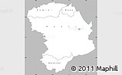 Gray Simple Map of Bouna, single color outside