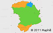 Political Simple Map of Bouna, cropped outside