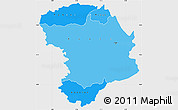 Political Shades Simple Map of Bouna, single color outside