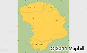 Savanna Style Simple Map of Bouna, single color outside