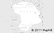 Silver Style Simple Map of Bouna