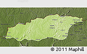Physical 3D Map of Tehini, darken