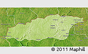 Physical 3D Map of Tehini, satellite outside