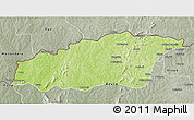 Physical 3D Map of Tehini, semi-desaturated