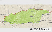 Physical 3D Map of Tehini, shaded relief outside