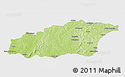 Physical 3D Map of Tehini, single color outside