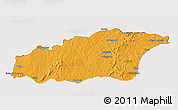 Political 3D Map of Tehini, cropped outside