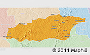 Political 3D Map of Tehini, lighten