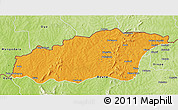 Political 3D Map of Tehini, physical outside