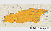 Political 3D Map of Tehini, shaded relief outside