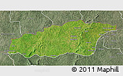Satellite 3D Map of Tehini, semi-desaturated