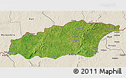 Satellite 3D Map of Tehini, shaded relief outside