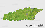 Satellite 3D Map of Tehini, single color outside