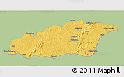 Savanna Style 3D Map of Tehini, single color outside