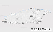 Silver Style 3D Map of Tehini, single color outside