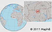 Gray Location Map of Tehini