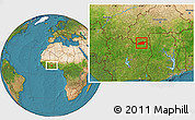 Satellite Location Map of Tehini