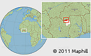 Savanna Style Location Map of Tehini, highlighted parent region