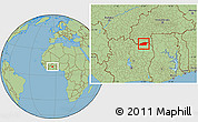 Savanna Style Location Map of Tehini