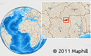 Shaded Relief Location Map of Tehini