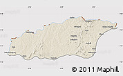 Shaded Relief Map of Tehini, cropped outside