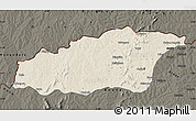 Shaded Relief Map of Tehini, darken