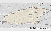 Shaded Relief Map of Tehini, desaturated