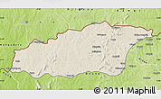 Shaded Relief Map of Tehini, physical outside
