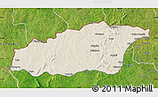 Shaded Relief Map of Tehini, satellite outside