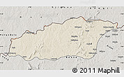 Shaded Relief Map of Tehini, semi-desaturated