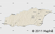 Shaded Relief Map of Tehini, single color outside