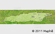 Physical Panoramic Map of Tehini, satellite outside