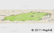 Physical Panoramic Map of Tehini, shaded relief outside