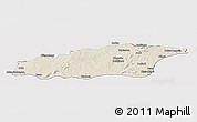 Shaded Relief Panoramic Map of Tehini, cropped outside