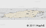 Shaded Relief Panoramic Map of Tehini, desaturated