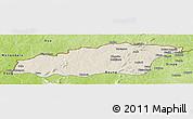 Shaded Relief Panoramic Map of Tehini, physical outside