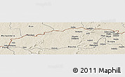 Shaded Relief Panoramic Map of Tehini