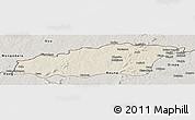 Shaded Relief Panoramic Map of Tehini, semi-desaturated