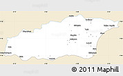 Classic Style Simple Map of Tehini, single color outside