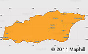 Political Simple Map of Tehini, cropped outside